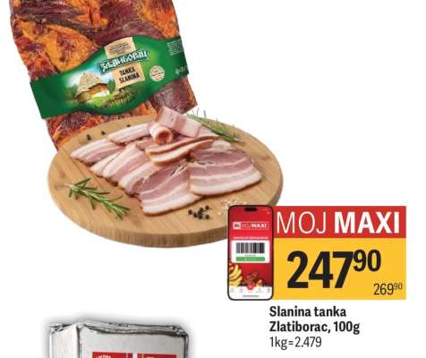 Slanina tanka Zlatiborac, 100g