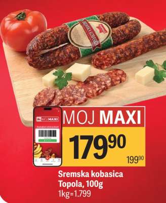 Sremska kobasica Topola 100g
