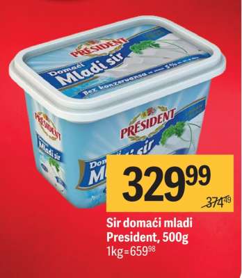 Sir domaći mladi President 500g