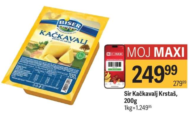 Sir Kačkavalj Krstaš, 200g