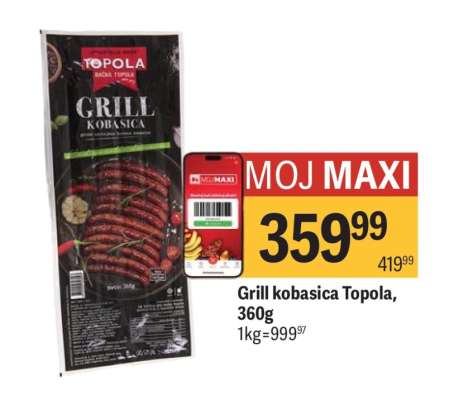 GRILL KOBASICA Topola 360g