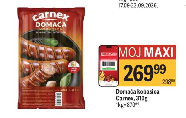 Domaća kobasica Carnex 310g