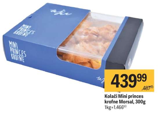 Kolači Mini princes krofne Morsal 300g