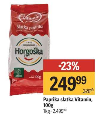 Paprika slatka Vitamin 100g