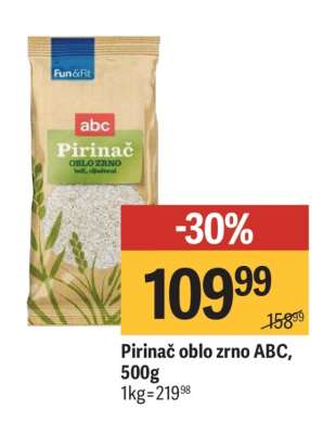 Pirinač oblo zrno ABC 500g