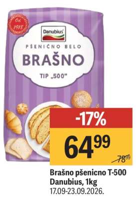 Brašno pšenično T-500 Danubius 1kg