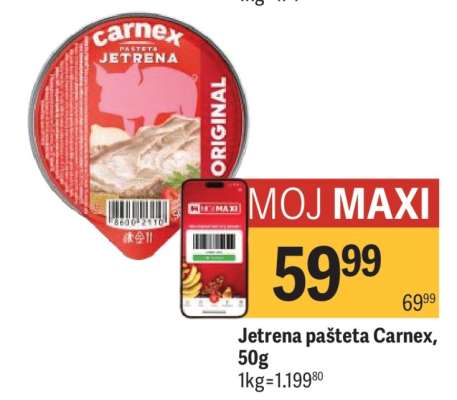 Jetrena pašteta Carnex 50g