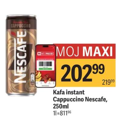 Kafa instant Cappuccino Nescafe, 250ml