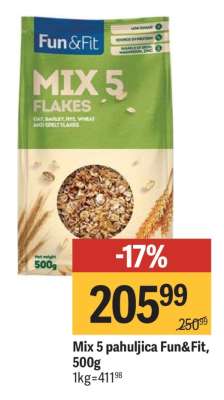 Mix 5 pahuljica Fun Fit 500g