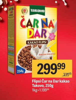 Flipsi Čar na Dar kakao Takovo, 250g