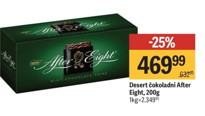 Desert čokoladni After Eight, 200g