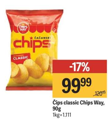 Čips classic Chips Way 90g