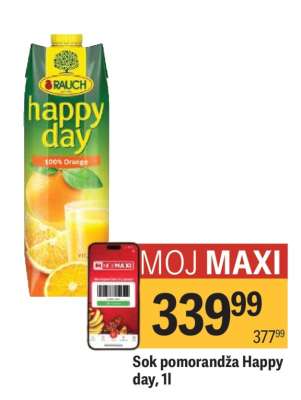 Sok pomorandža Happy day, 1l