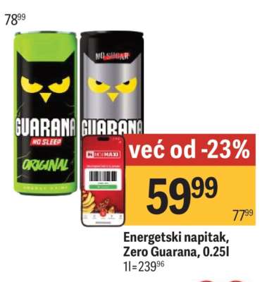 Energetski napitak Zero Guarana 0,25l