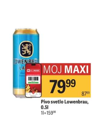 Pivo svetlo Lowenbrau 0.5l