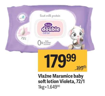 Vlažne maramice baby soft lotion Violeta, 72/1