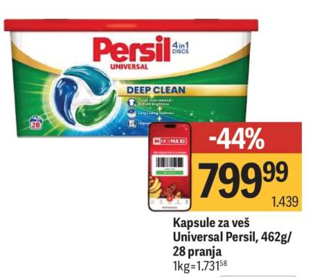 Kapsule za veš Universal Persil, 462g/28 pranja