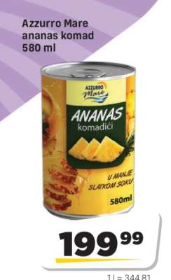 Azzurro Mare ananas komad 580 ml