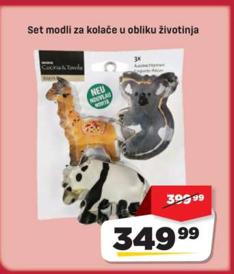 Set modli za kolače u obliku životinja