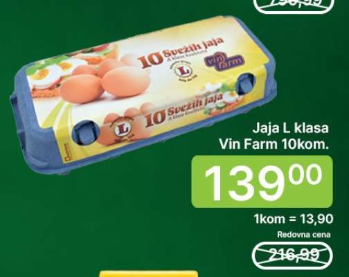 Jaja L klasa Vin Farm 10kom.