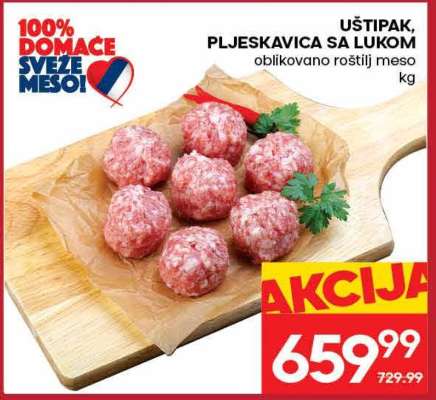 UŠTIPAK, PLJESKAVICA SA LUKOM