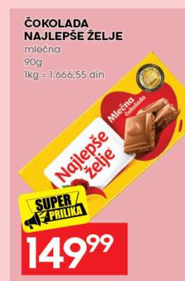 ČOKOLADA NAJLEPŠE ŽELJE