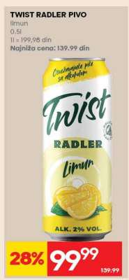 Twist Radler pivo