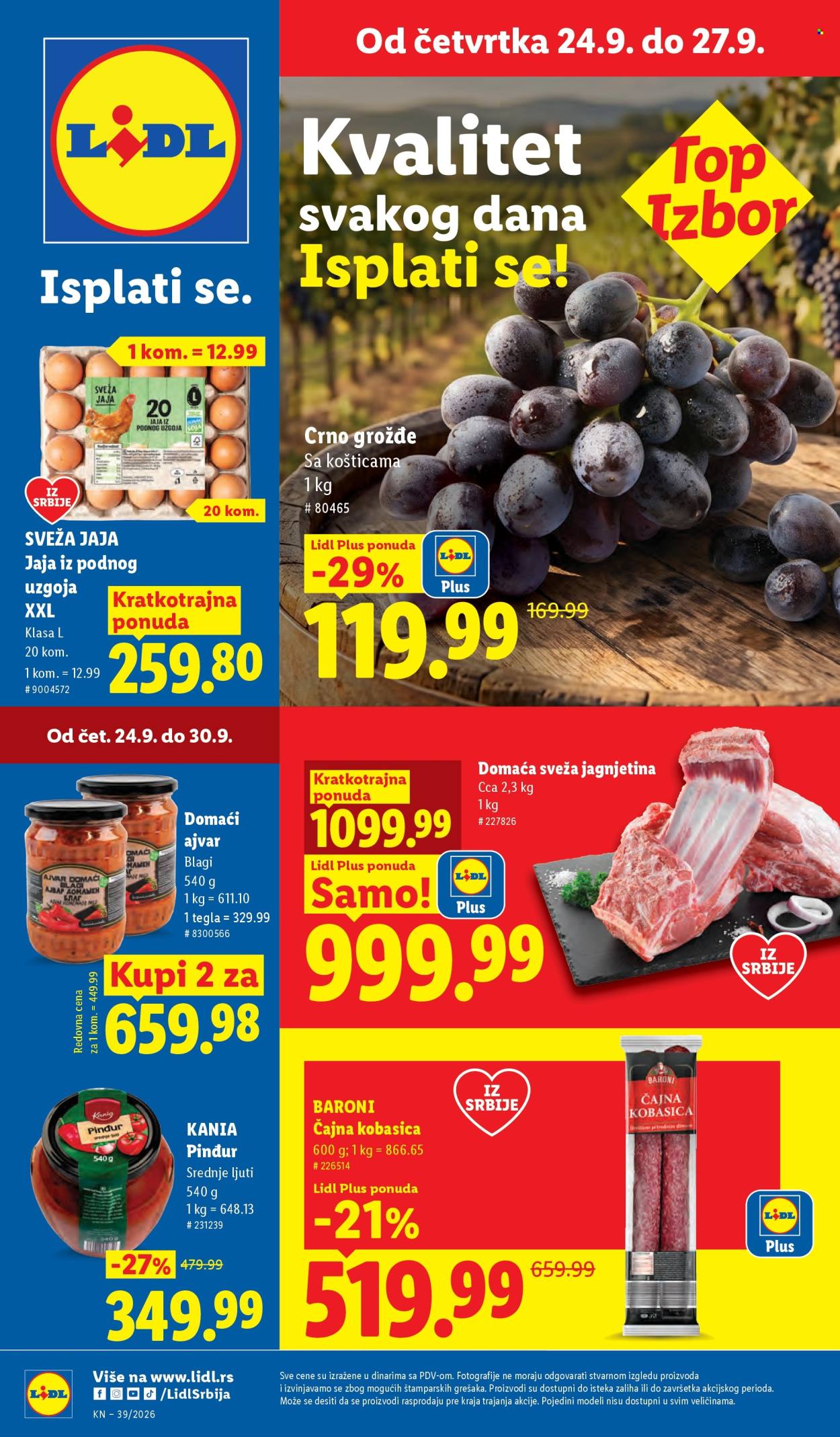 Lidl katalog - 24.09.2026 - 30.09.2026. Stranica 1