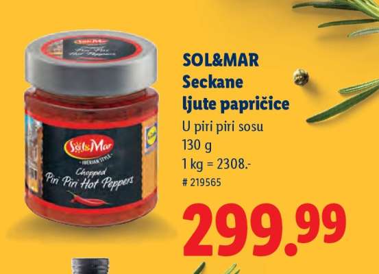SOL&MAR Seckane ljute papričice