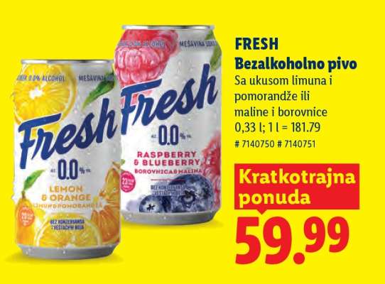 Fresh Bezalkoholno pivo
