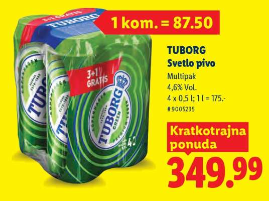 Tuborg Svetlo pivo