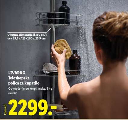 LIVARNO Teleskopska polica za kupatilo