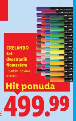 CRELANDO Set dvostranih flomastera