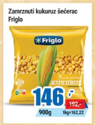 Zamrznuti kukuruz šećerac Friglo