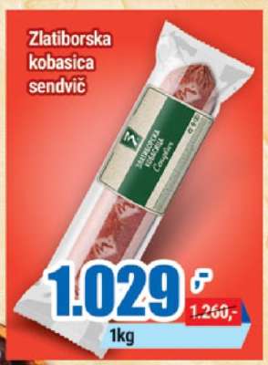 Zlatiborska kobasica sendvič