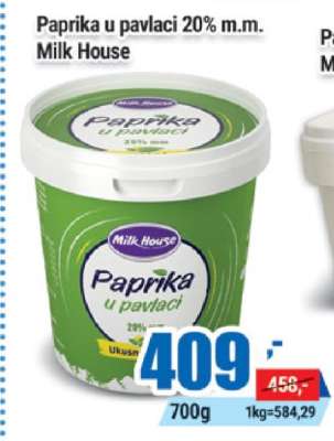Paprika u pavlaci 20% m.m. Milk House