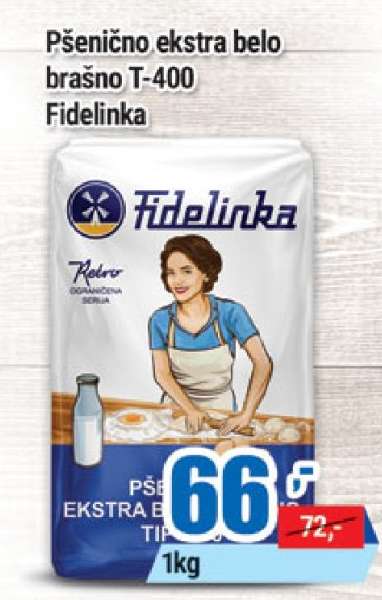 Pšenično ekstra belo brašno T-400 Fidelinka