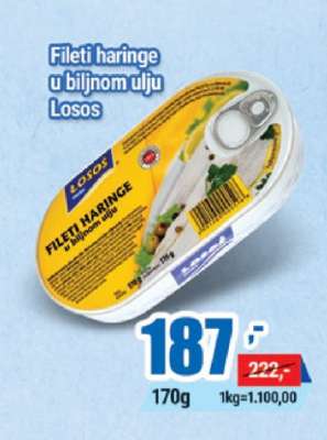 Fileti haringe u biljnom ulju Losos