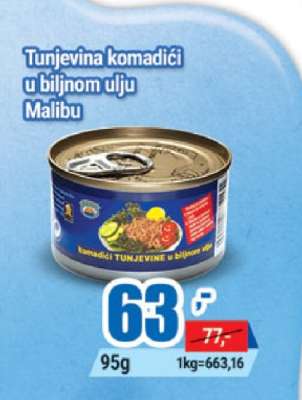 Tunjevina komadići u biljnom ulju Malibu