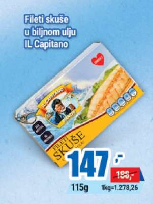 Fileti skuše u biljnom ulju IL Capitano