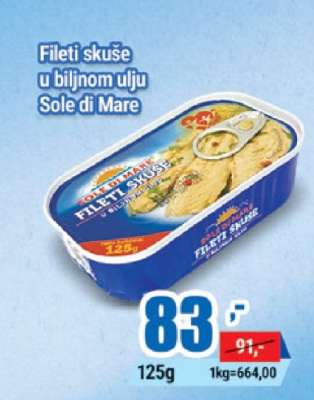 Fileti skuše u biljnom ulju Sole di Mare
