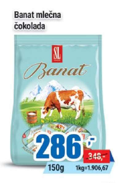 Banat mlečna čokolada