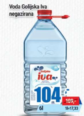 Voda Golijska Iva negazirana
