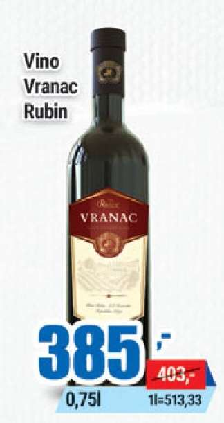 Vino Vranac Rubin
