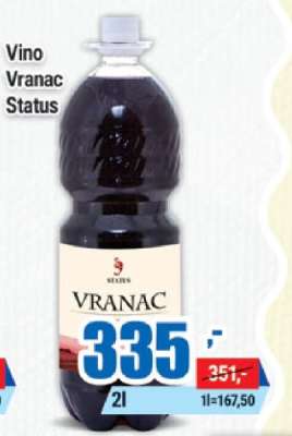 Vino Vranac Status