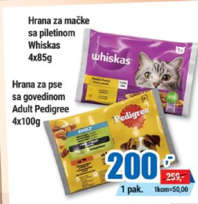 Hrana za pse sa govedinom Adult Pedigree 4x100g