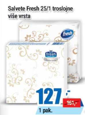Salvete Fresh 25/1 troslojne