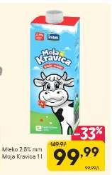 Mleko 2.8%mm Moja Kravica 1 l