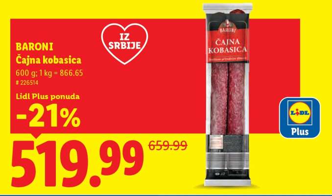 Baroni Čajna kobasica