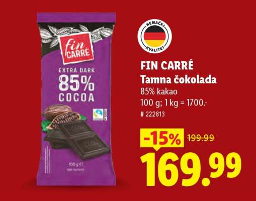 Fin Carré Tamna čokolada